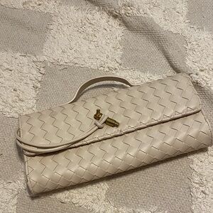 Urban Expressions Cream Woven Wristlet